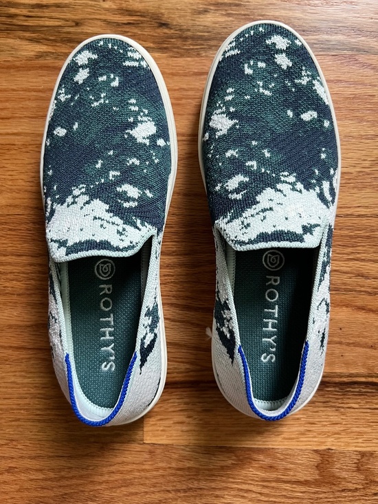 Rothy's Shoes - Rothy’s slip on sneaker/loafers seaform green,retired, women’s 7.5